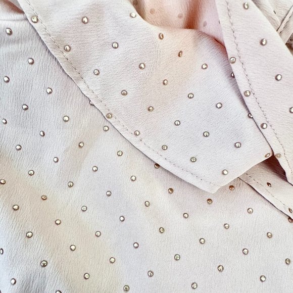 Lauren Conrad LC Women’s Dress Soft Pink Size 10 Sleeveless Adustable Studded - Picture 4 of 6